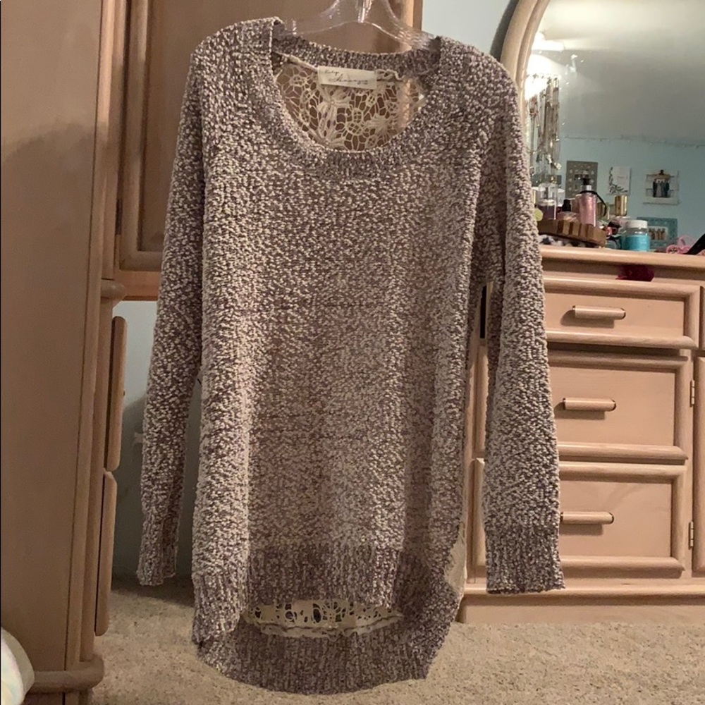 Lace back Vintage Havana oversized sweater